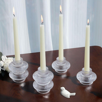 Pack of 6 - Versatile Candle Holders for Candlesticks or Tea Lights Candles