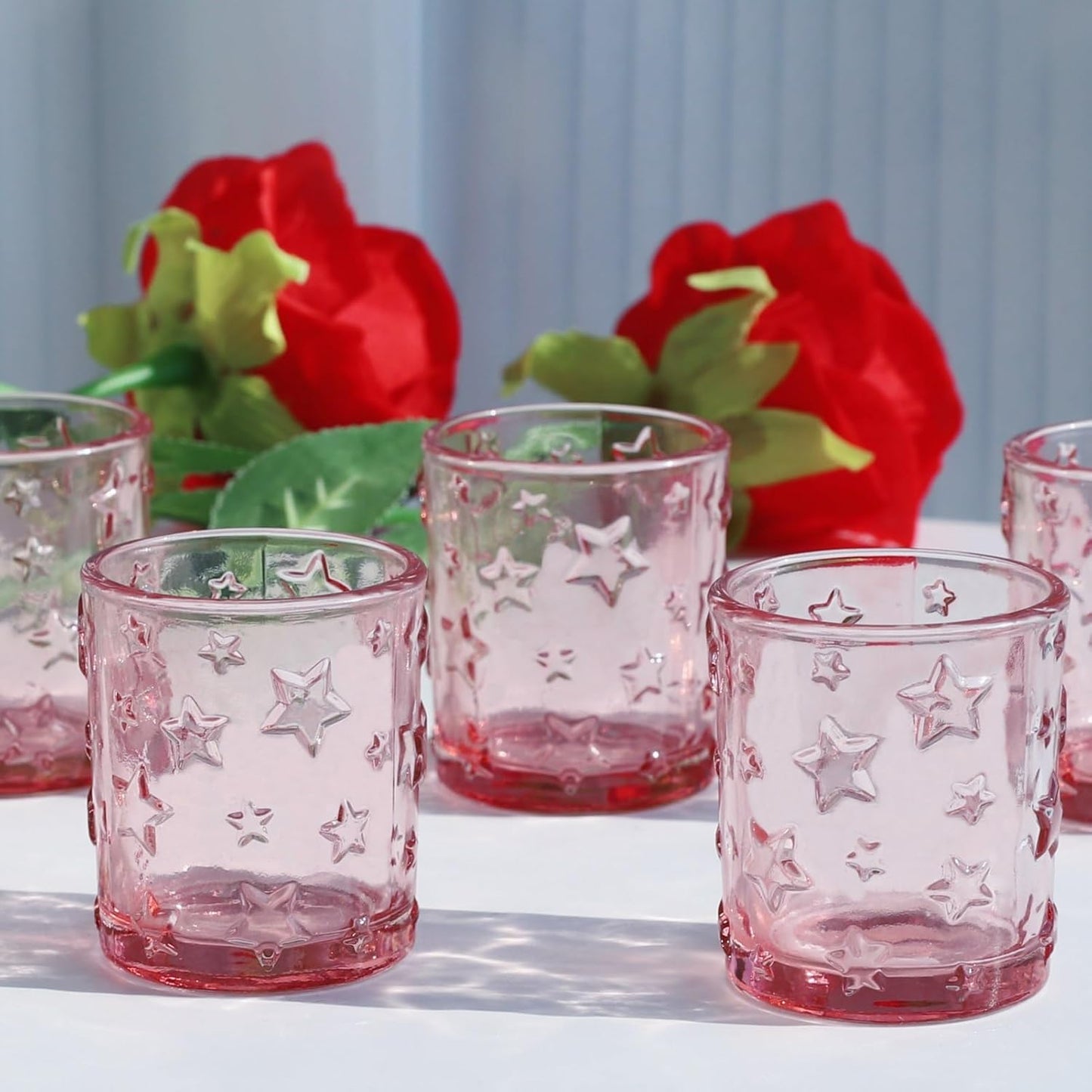 Pack of 24 - Votive Candle Holders for Valentines Day Gifts, Tealight Candle