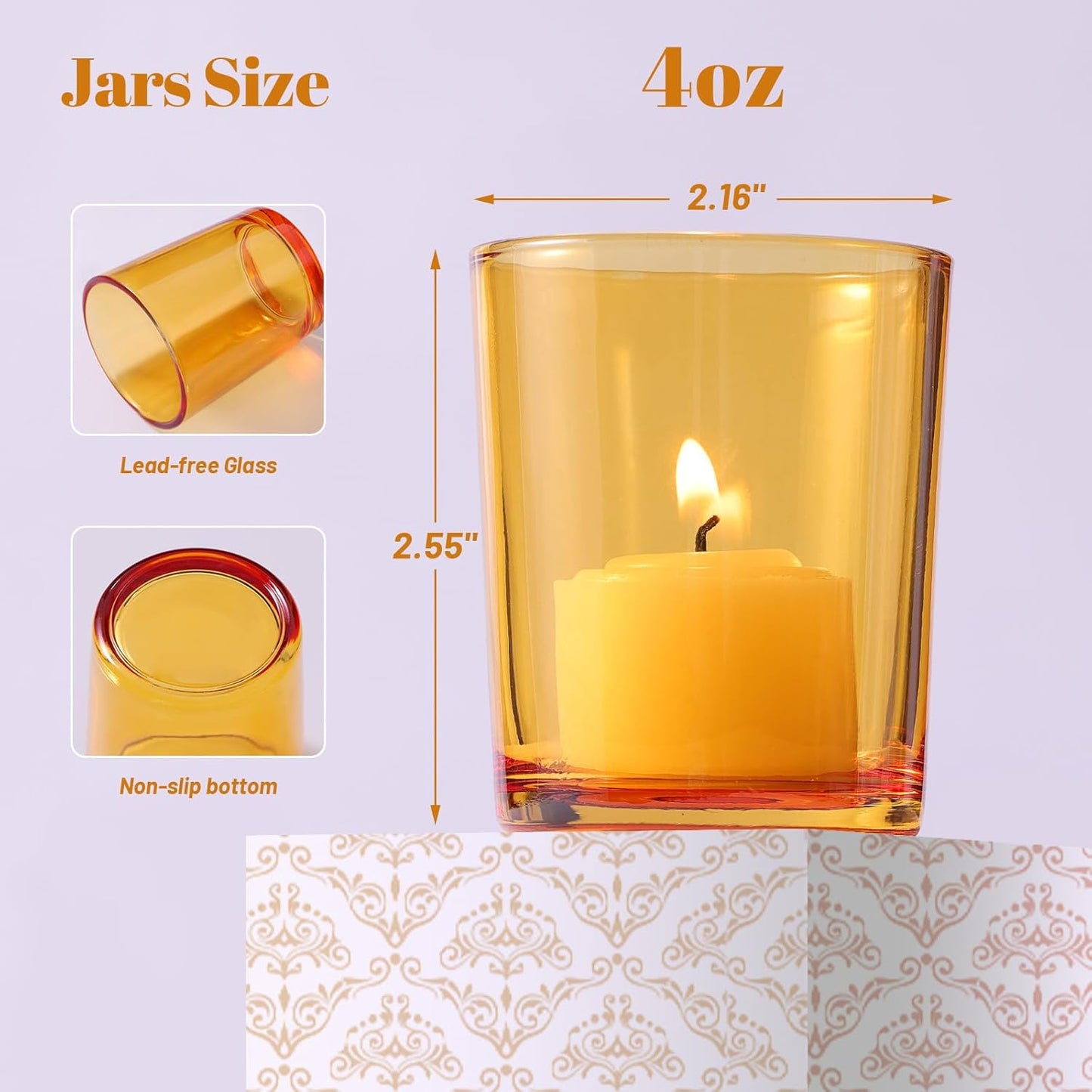 Pack of 36 - Votive Candle HoldersElegant Glass Tealight Candle Holder