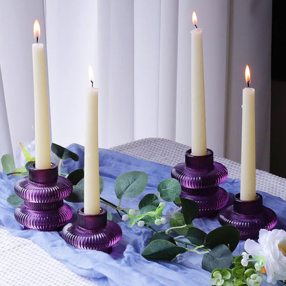 Pack of 6 - Versatile Candle Holders for Candlesticks or Tea Lights Candles