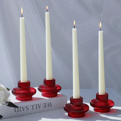 Pack of 6 - Versatile Candle Holders for Candlesticks or Tea Lights Candles