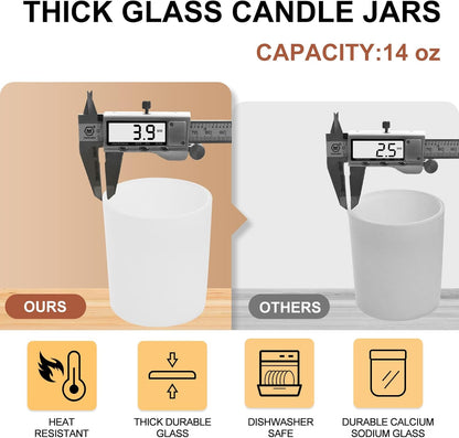 Pack of 20 - 7 OZ Thick Candle Jars for Making Candles