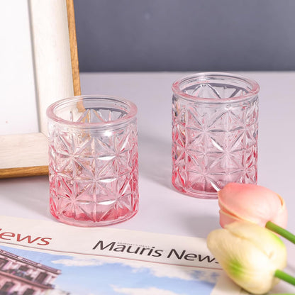 Pack of 24 - Pink Votive Candle Holders, Christmas Candle Holders, Wedding, Home Decoration, Birthday Party, Gifts