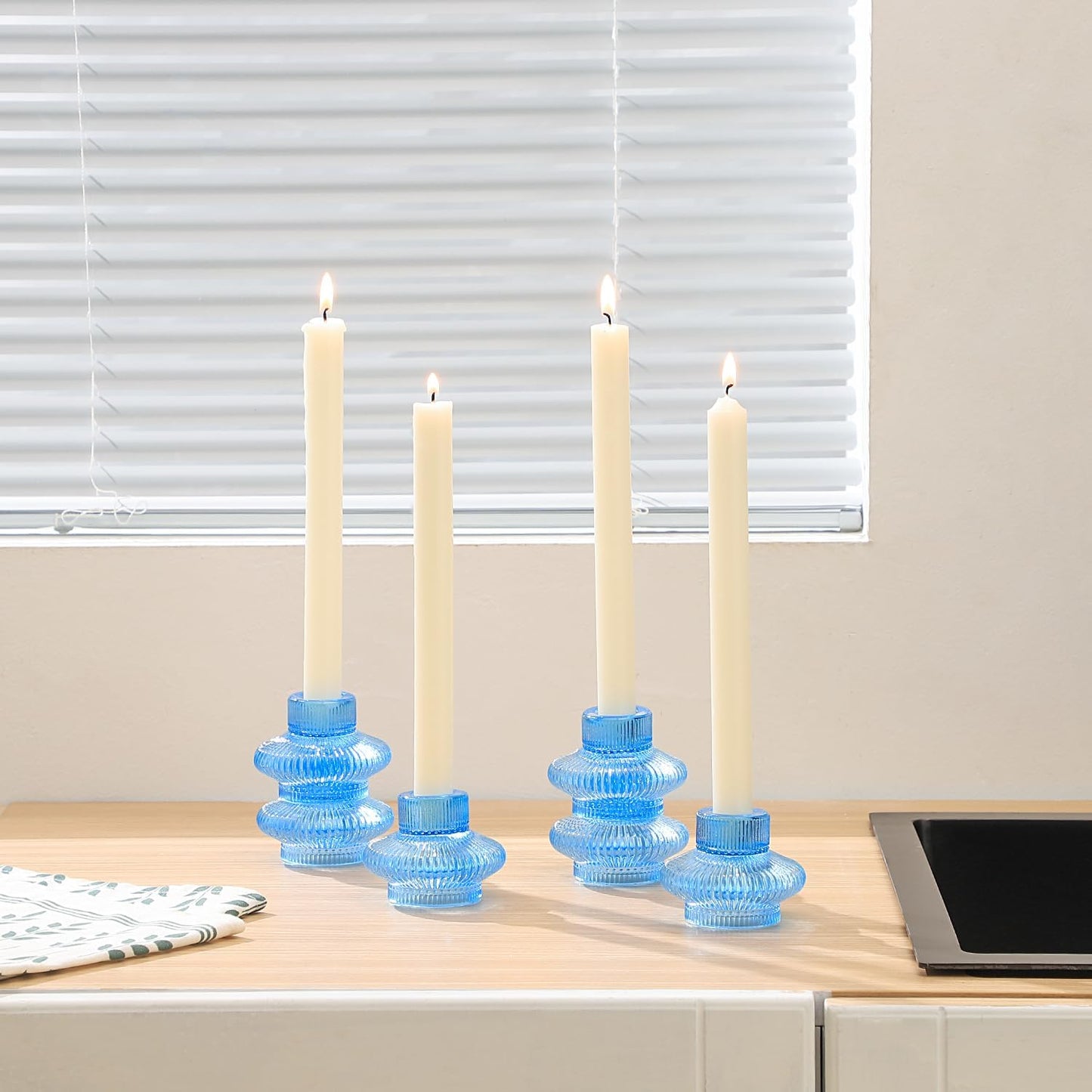 Pack of 6 - Versatile Candle Holders for Candlesticks or Tea Lights Candles