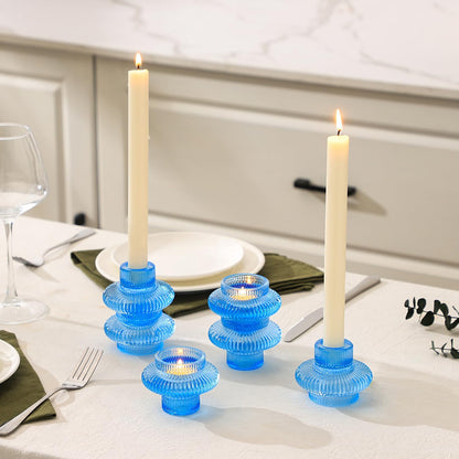 Pack of 6 - Versatile Candle Holders for Candlesticks or Tea Lights Candles