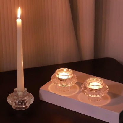 Pack of 6 - Versatile Candle Holders for Candlesticks or Tea Lights Candles