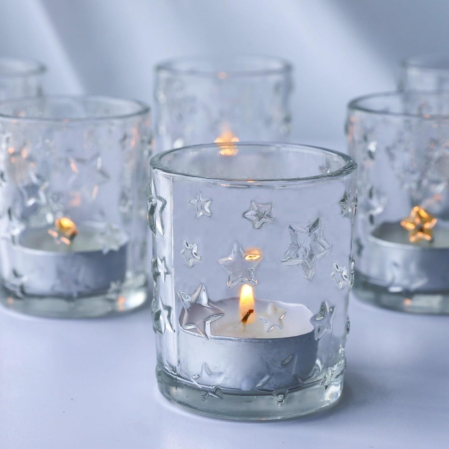 Pack of 24 - Votive Candle Holders for Valentines Day Gifts, Tealight Candle