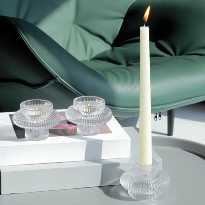 Pack of 6 - Versatile Candle Holders for Candlesticks or Tea Lights Candles