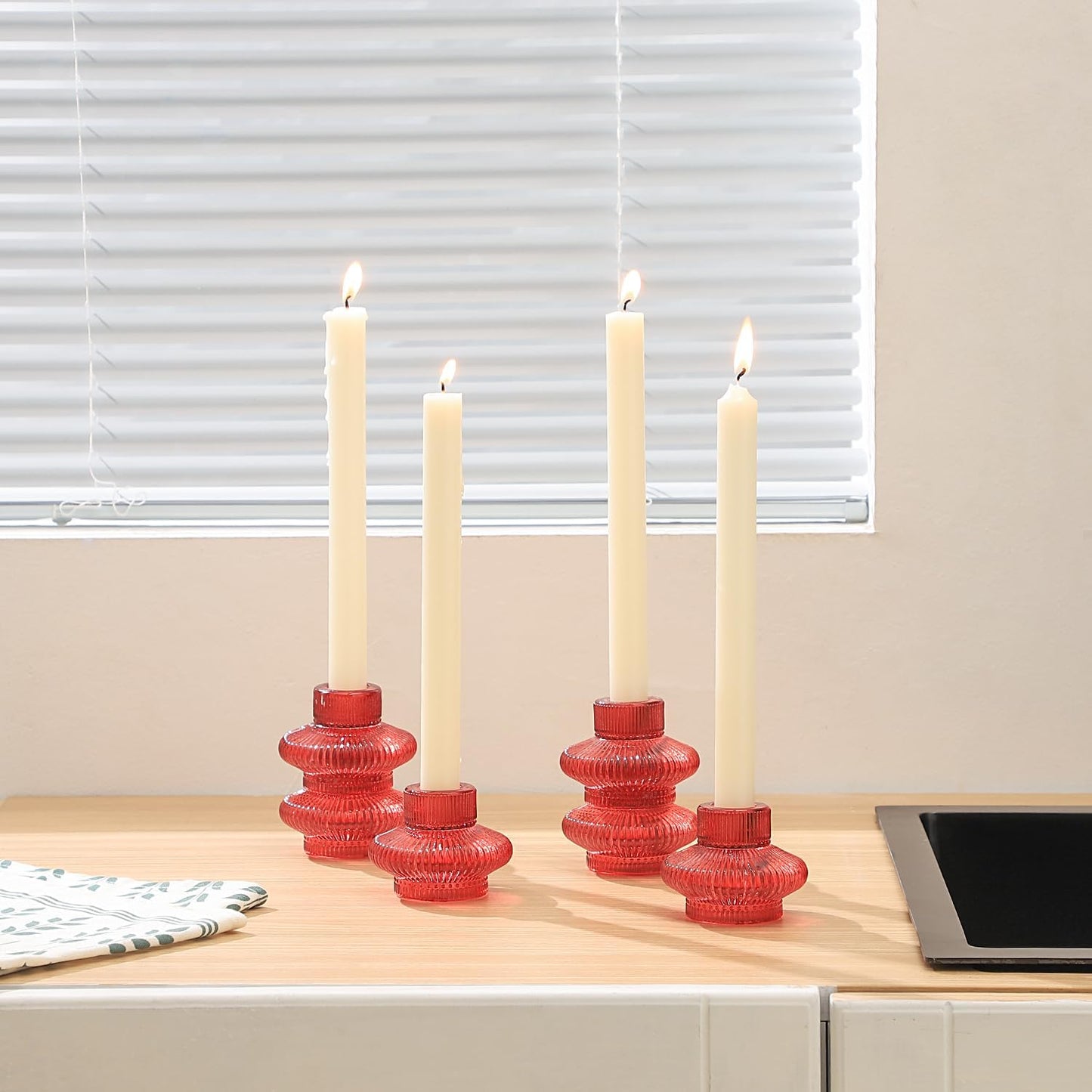 Pack of 6 - Versatile Candle Holders for Candlesticks or Tea Lights Candles