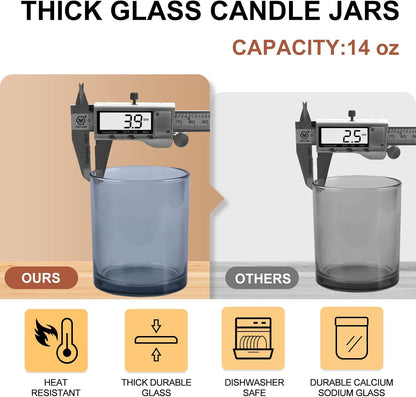 Pack of 20 - 7 OZ Thick Candle Jars for Making Candles