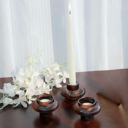 Pack of 6 - Versatile Candle Holders for Candlesticks or Tea Lights Candles