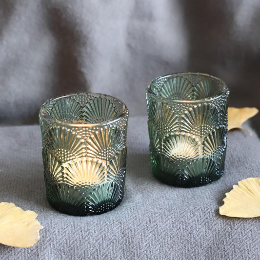 Pack of 24 - for Boho Wedding Table, Ginkgo Leaves Design Tealight Candle Holder Vintage for Christmas Decorations