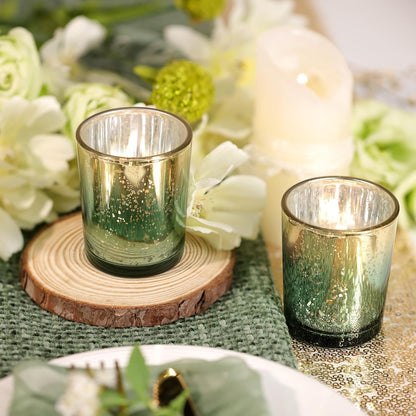 Pack of 24 - Votive Candle Holders, Speckles Mercury Glass Tealight Candle Holder