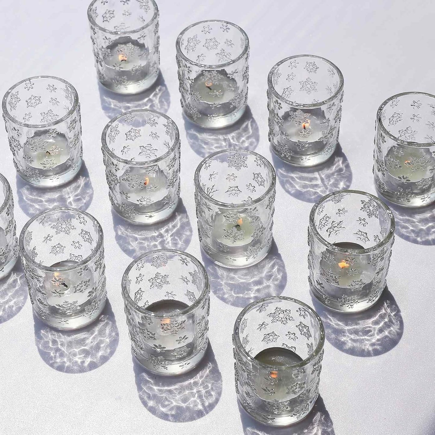 Pack of 24 - Votive Candle Holders for Valentines Day Gifts, Tealight Candle