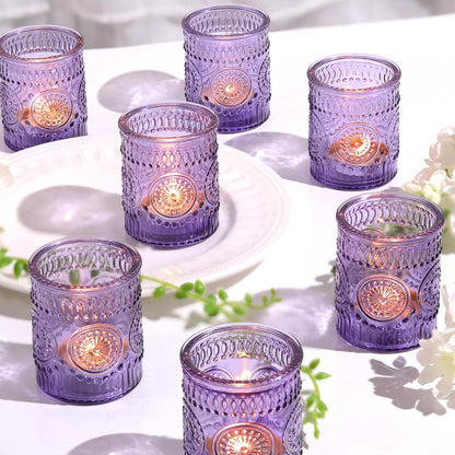 Pack of 24 - Glass Tea Lights Candle Holders for Wedding Table Centerpieces