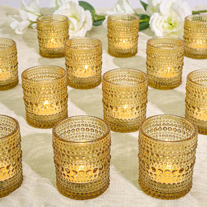 Pack of 24 - Votive Candle Holders Bulk for Table Centerpiece