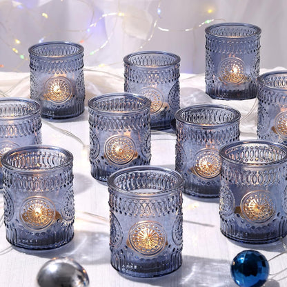 Pack of 24 - Glass Tea Lights Candle Holders for Wedding Table Centerpieces