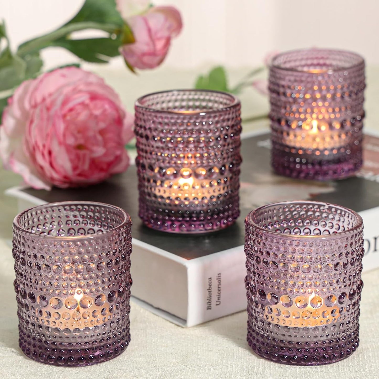 Pack of 24 - Votive Candle Holders Bulk for Table Centerpiece