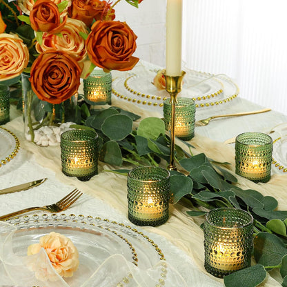 Pack of 24 - Votive Candle Holders Bulk for Table Centerpiece