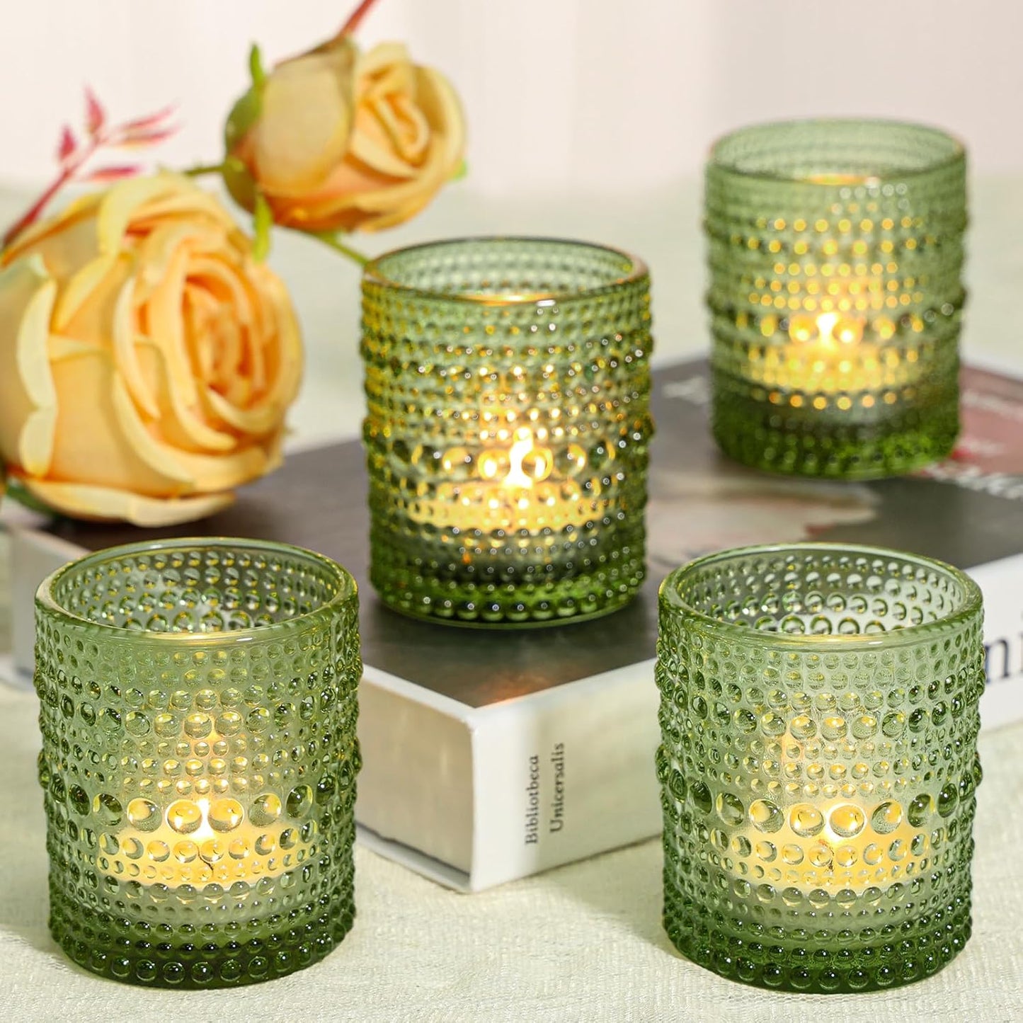 Pack of 24 - Votive Candle Holders Bulk for Table Centerpiece