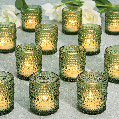 Pack of 24 - Votive Candle Holders Bulk for Table Centerpiece