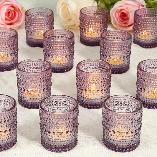 Pack of 24 - Votive Candle Holders Bulk for Table Centerpiece