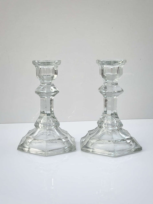 Zoxxy Pillar Candle Holder Transperen Set of 2