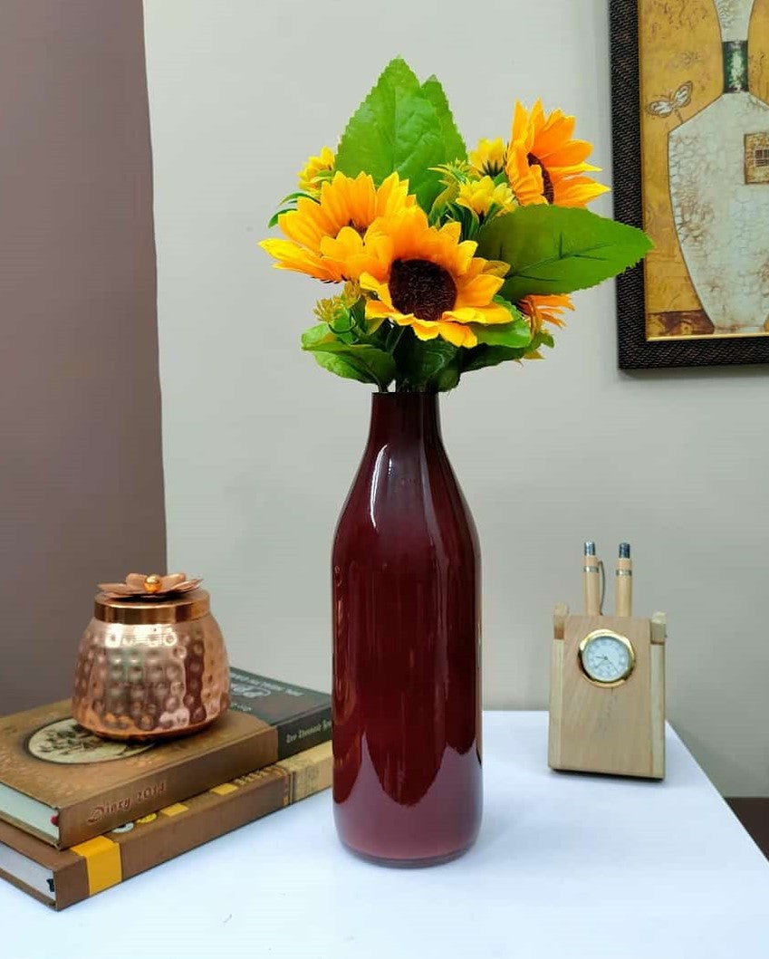 Bottle Glass Vase Colored