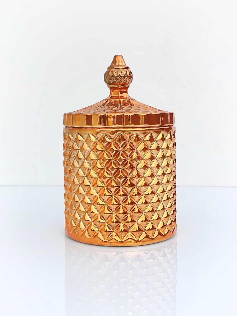 Daimond Candy Jar Mettalic Finish