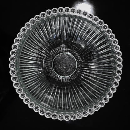 Ribbed Dotted Glass Bowl