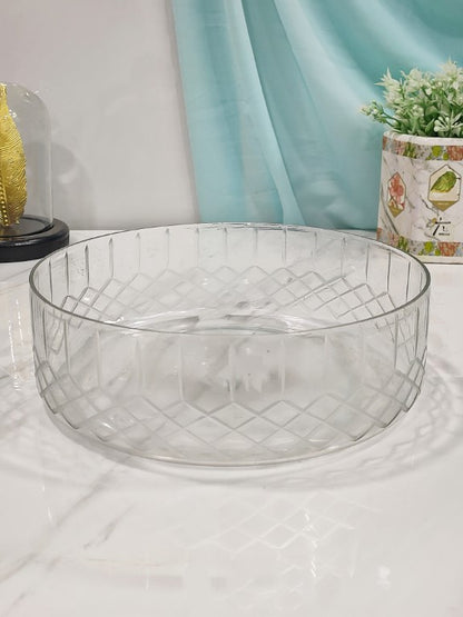 8" Cutting Glass Bowl