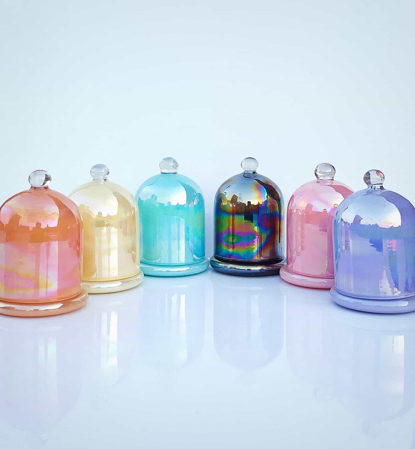 Holographic Jars  Cloche Candle Holder