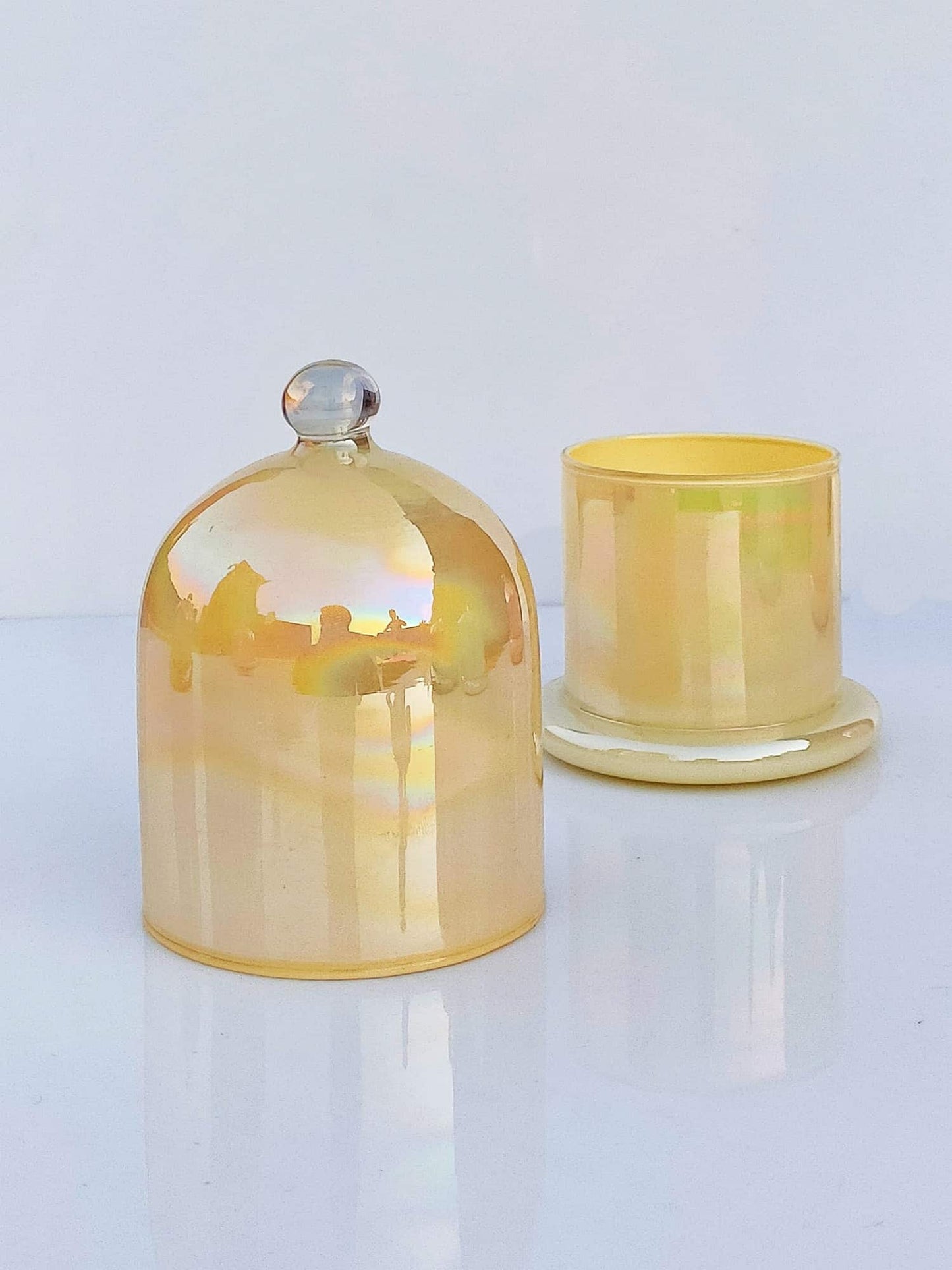 Holographic Jars  Cloche Candle Holder