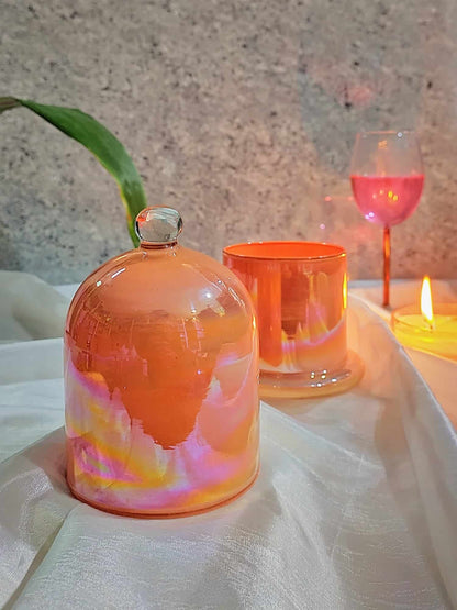 Holographic Jars  Cloche Candle Holder