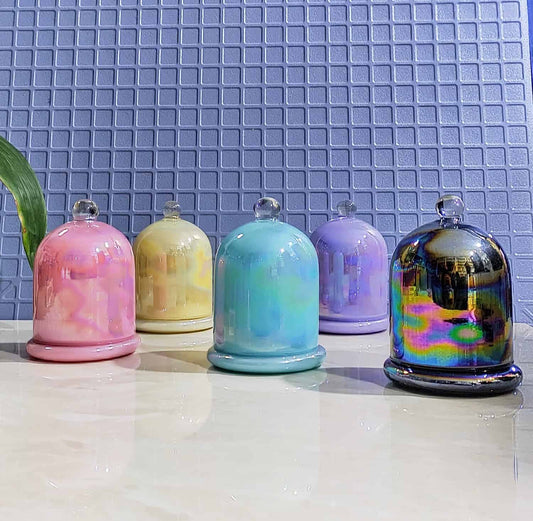 Holographic Jars  Cloche Candle Holder