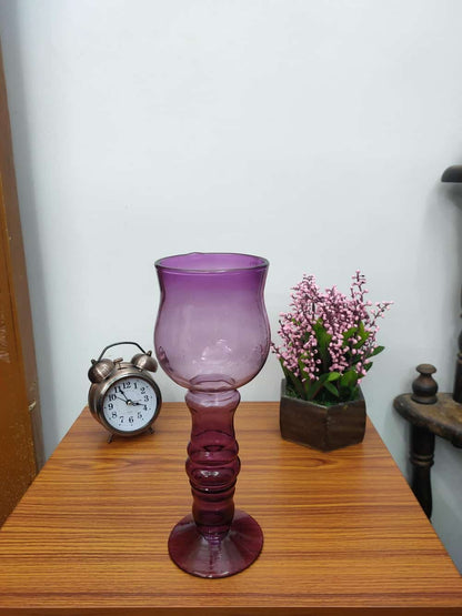 Mashaal Glass Vase Set of 2 Transparent Color