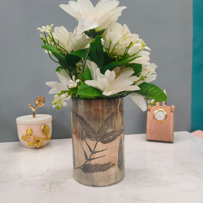 Leaf Cut Glass Flower Pot - Craft Man of India