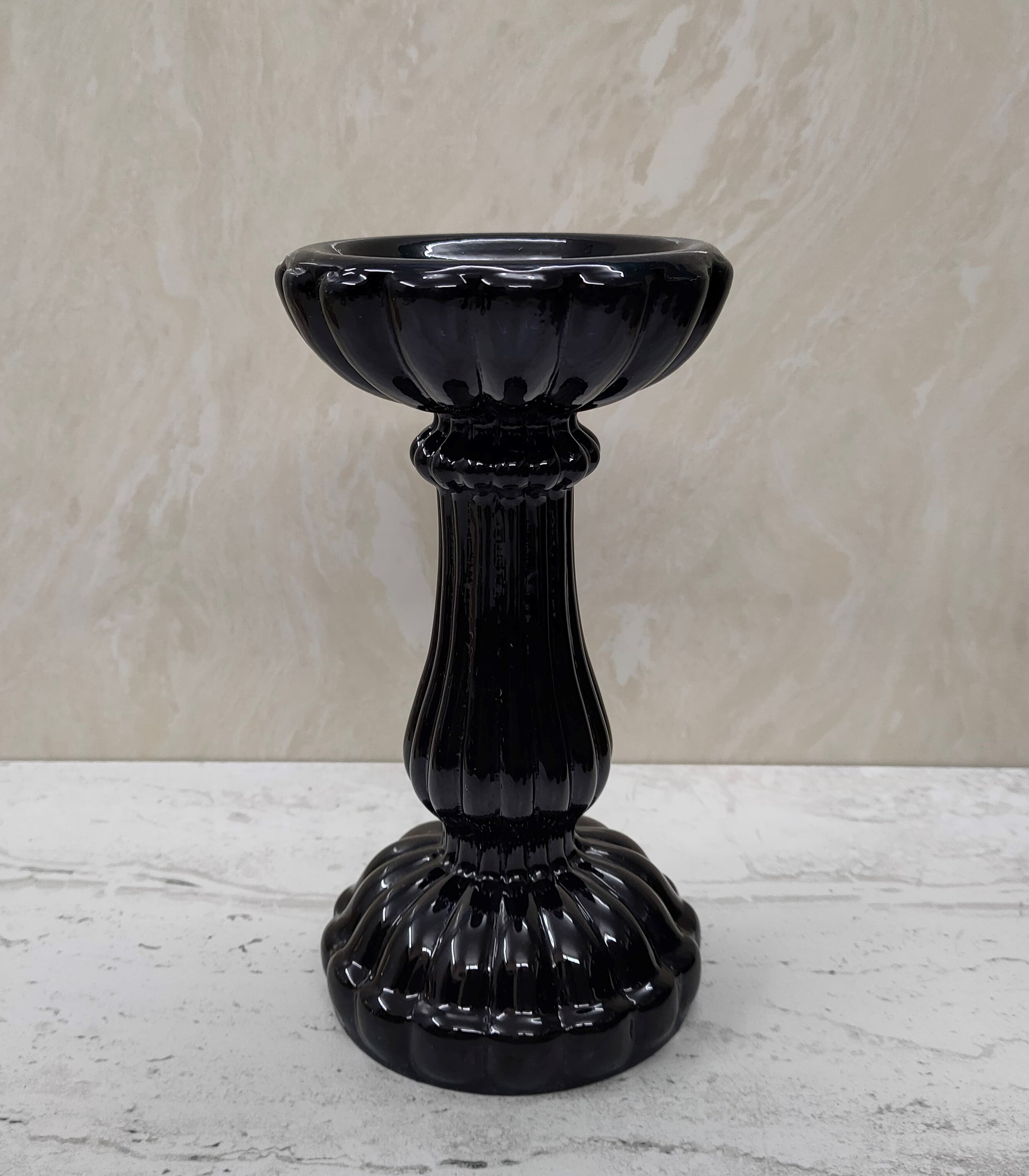 Pillar Candle Holder Black Set of 3 - Craft Man of India