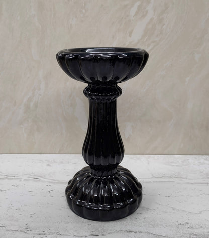 Pillar Candle Holder Black Set of 3 - Craft Man of India