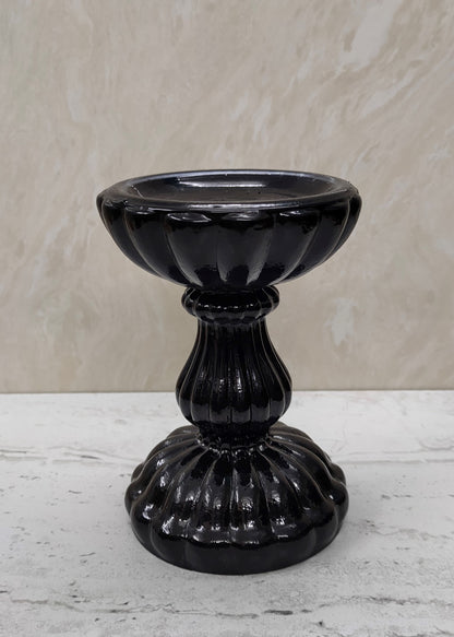 Pillar Candle Holder Black Set of 3 - Craft Man of India