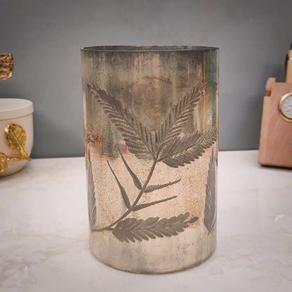 Leaf Cut Glass Flower Pot - Craft Man of India