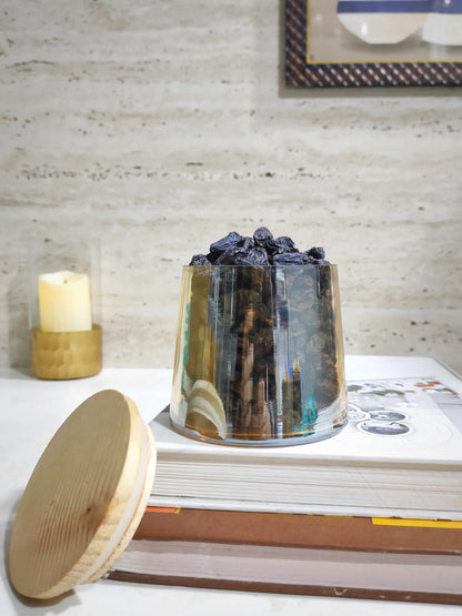 Candle Jar with Wooden Lid