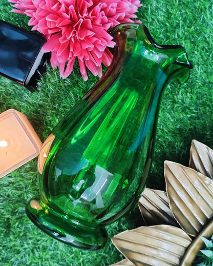 Glass Fenton Vase Green Color