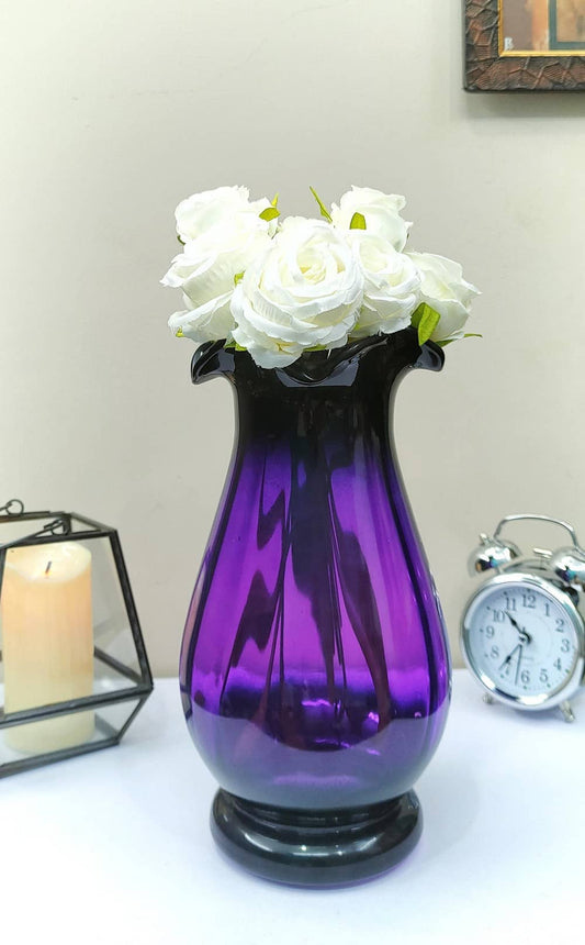 Glass Fenton Vase Purple Color