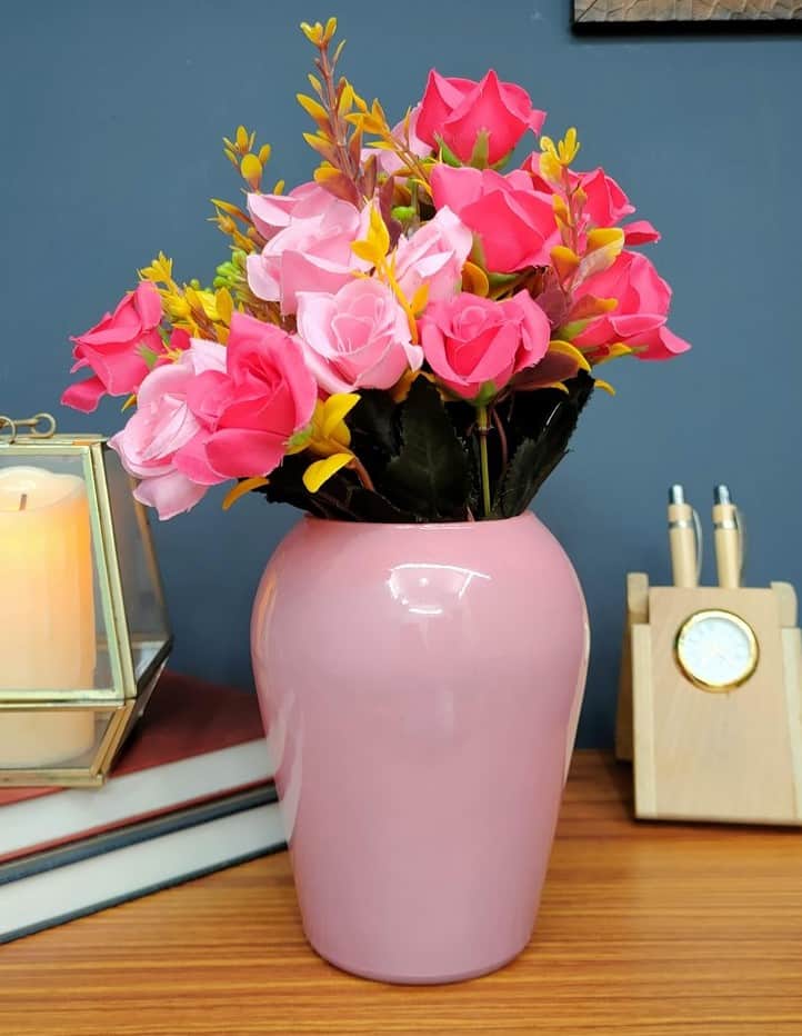 Glass Flower Pot Pink