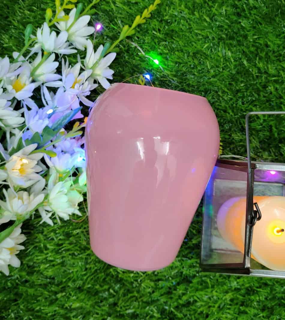 Glass Flower Pot Pink