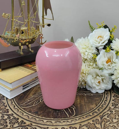 Glass Flower Pot Pink