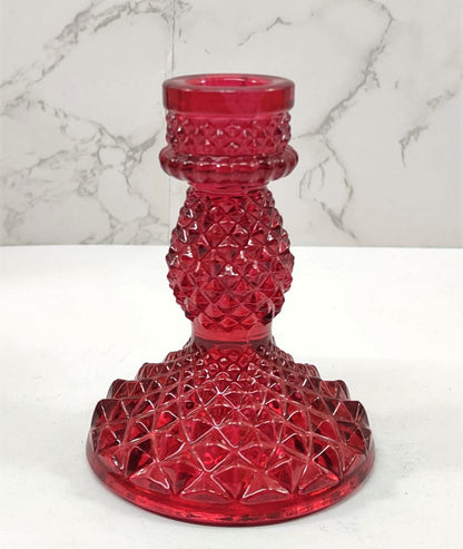 Diamond Glass Pillar Candle Holder Set - Craft Man of India