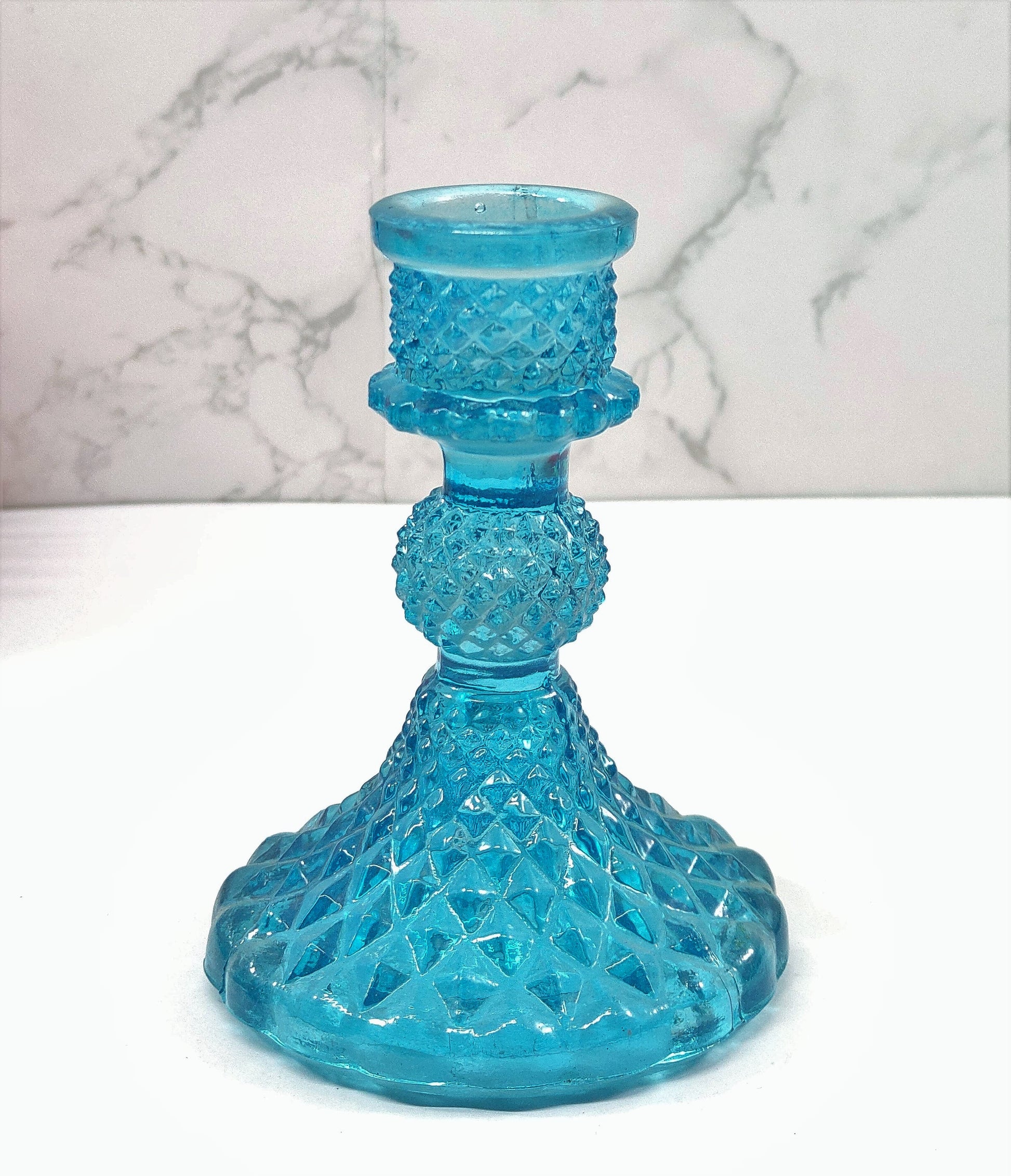 Diamond Glass Pillar Candle Holder Set - Craft Man of India